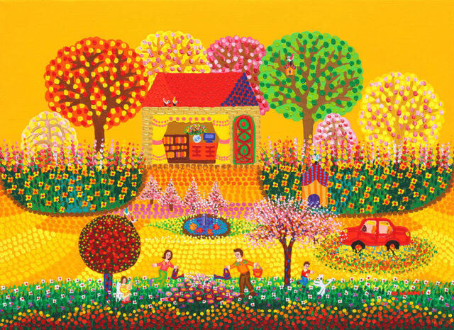 가족-함께하는 시간 | 2015 | Acrylic on Canvas| 24.2 x 33.3 cm